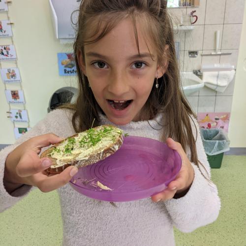 Kressebrot essen